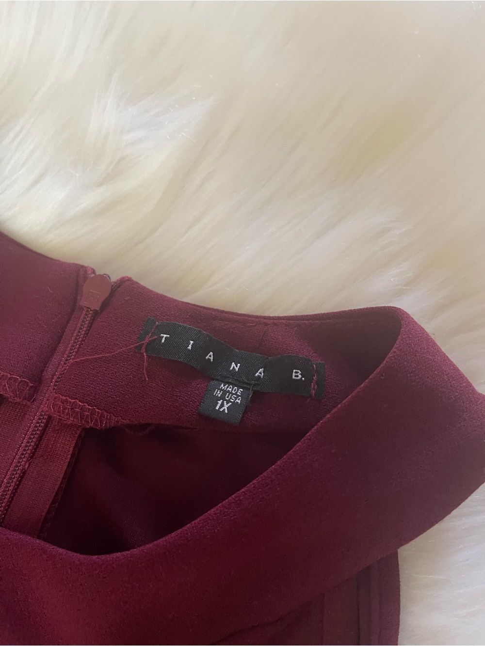 NWTTiana B. Sleeveless Halter Wide-Leg Jumpsuit in Burgundy SZ1X - Picture 9 of 10
